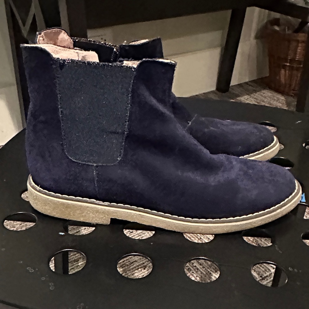 Luxury Jacadi Navy Suede Chelsea Boots